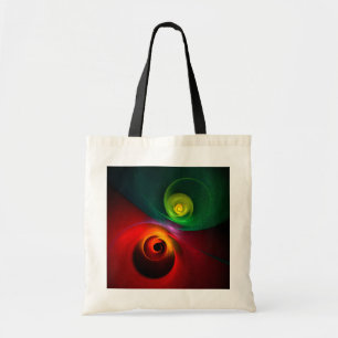 Red Green Yin Yang Modern Abstract Art Pattern #20 Tote Bag