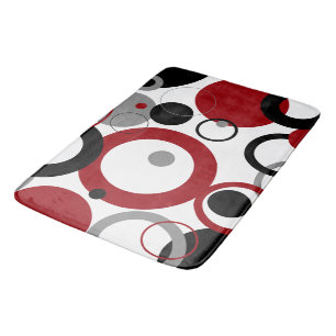 Red, Grey and Black Dots    Bath Mat