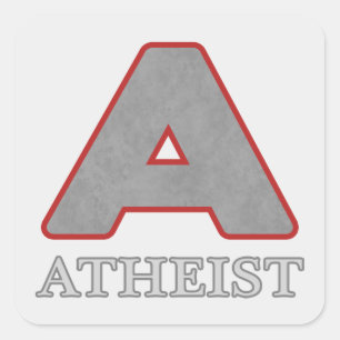 Red & Grey Atheist "A" Stickers