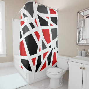 Red Grey Black White Geometric 2