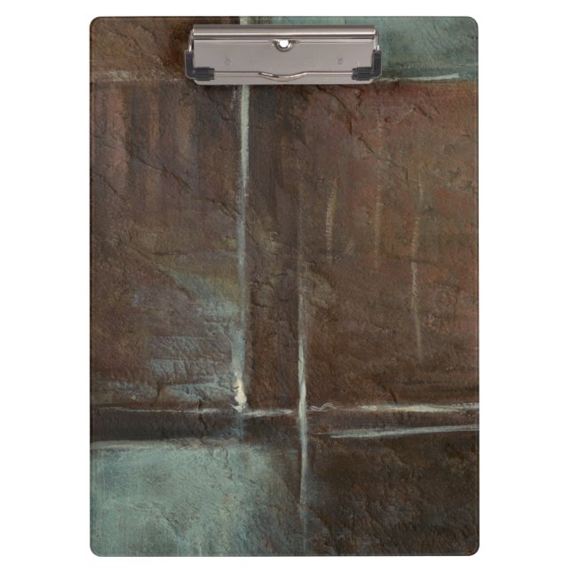 Red & Grey Brick Wall Clipboard (Front)