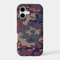 Red grey brown camouflage design