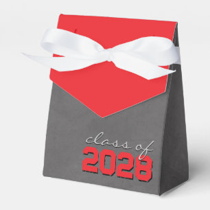Red & Grey Chalkboard Graduation Gift Boxes