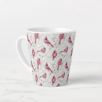 Red & Grey Christmas Cardinal Birds Pattern