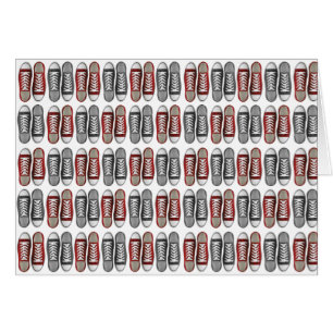Red & Grey Classic Sneaker Pattern