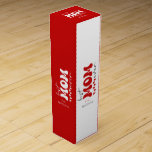 Red Grey Cute Best Mom Ever Wine Box<br><div class="desc">Red and grey Best Mom Ever cute typography Mother's Day coffee mug design.
Optional custom text message.</div>