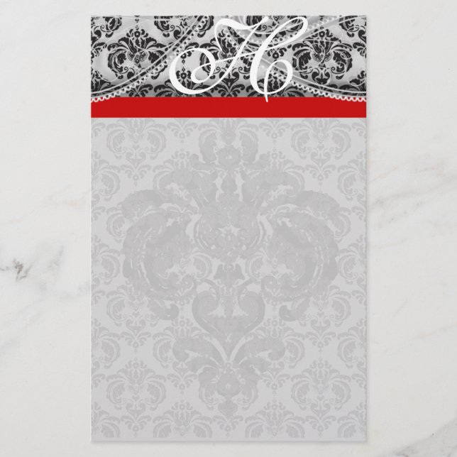 Red Grey Monogram Black Paisley (Front)