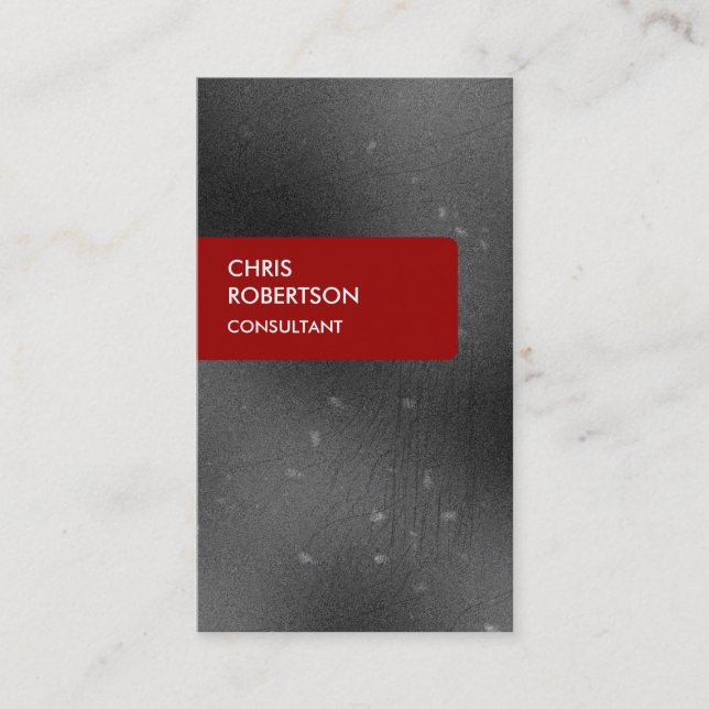 Red Grey Pattern Attractive Charming Business Card (Front)