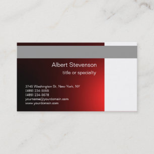 Red Grey White Consultant Business Card