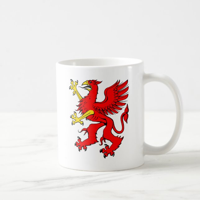 Red Griffin/Griffon/Gryphon Coffee Mug (Right)