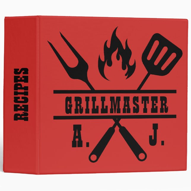Red Grillmaster Utensil  Binder (Front/Spine)