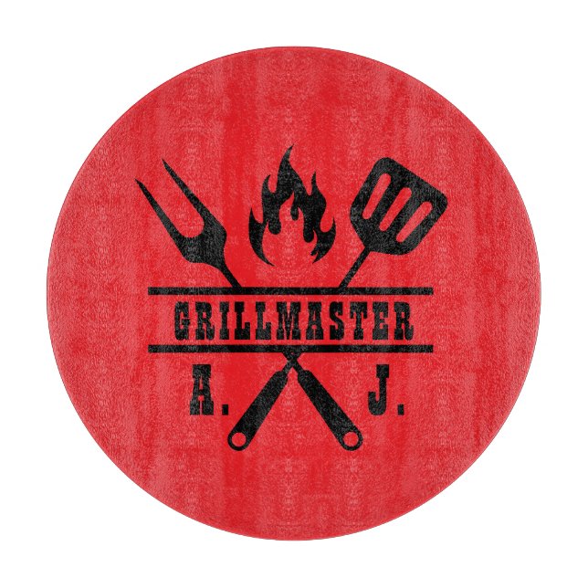 Red Grillmaster Utensil  Cutting Board (Front)