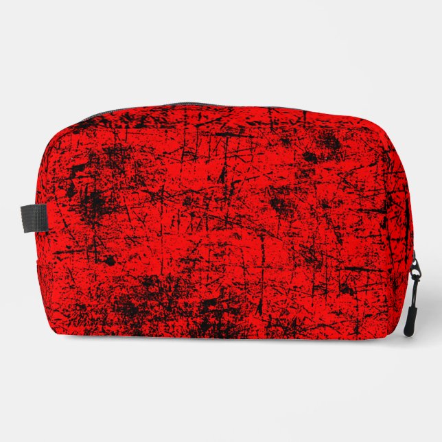 Red Grunge Dopp Kit (Front)