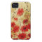 Red Grunge Floral iPhone 4