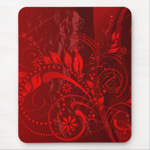 red grunge mouse pad