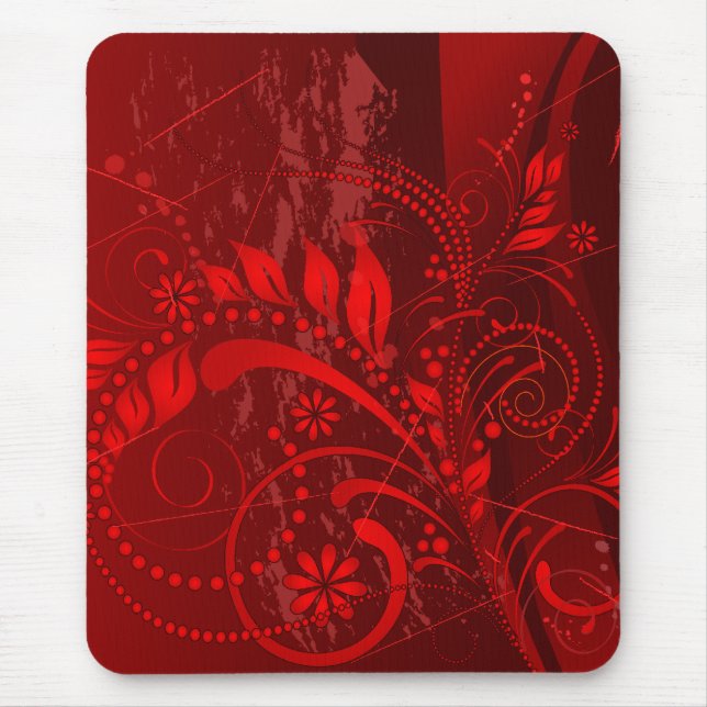 red grunge mouse pad (Front)