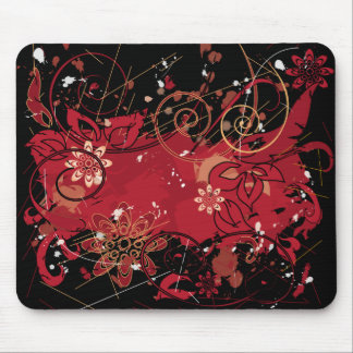 red grunge mouse pad