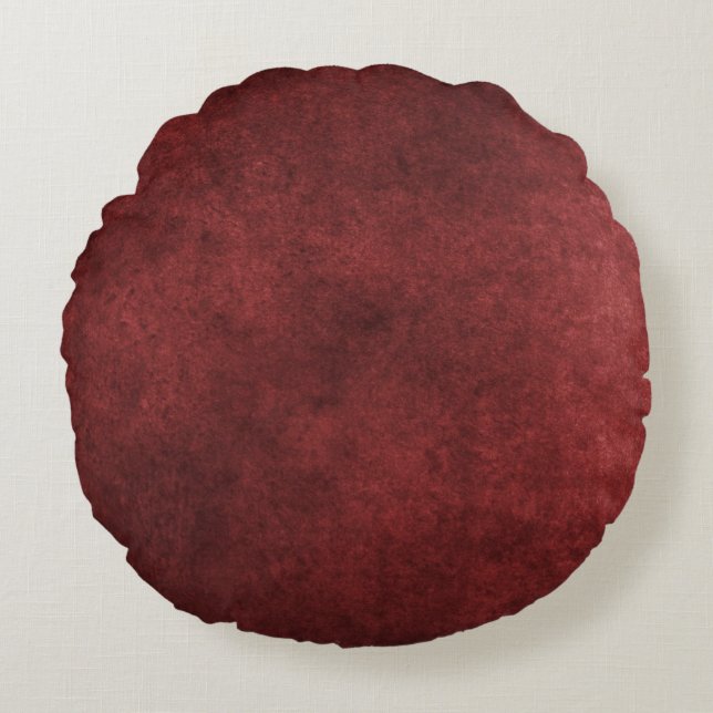 Red Grunge Round Pillow (Front)