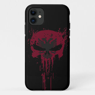 Red Grunge skull  Case-Mate iPhone Case
