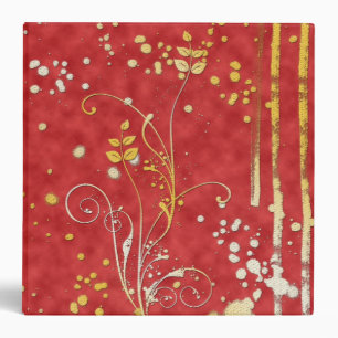 Red Grungy Pattern Binder