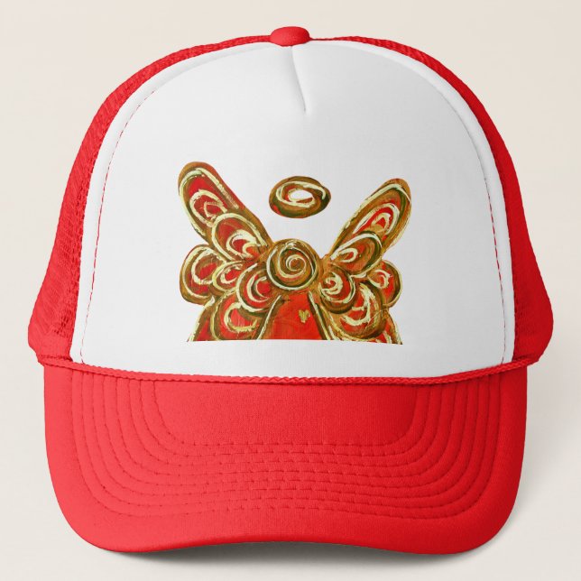 Red Guardian Angel Custom Art Casquette ou Casquet (Devant)