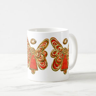Red Guardian Angel Custom Art Coffee Mug Cup
