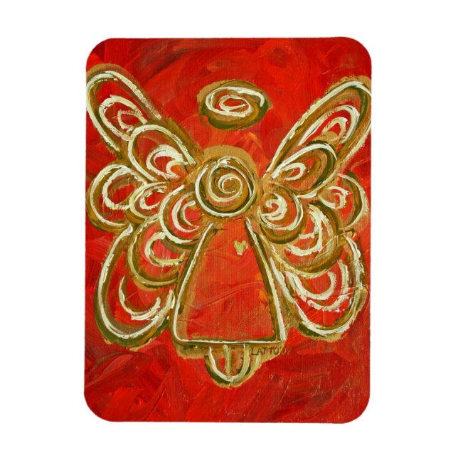 Red Guardian Angel Personnalisé Magnet Art Peintur (Vertical)