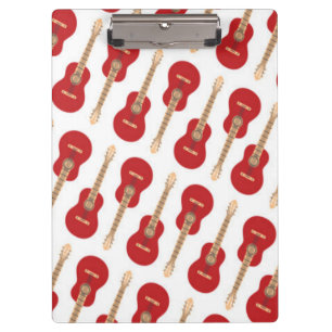 Red Guitar Pattern Clipboard