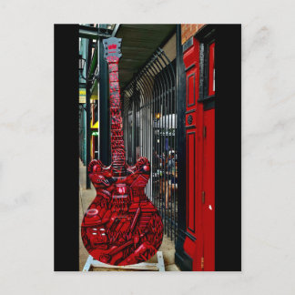 Red Guitar Postcard