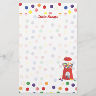 Red Gumball Machine Stationery