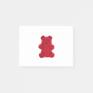 red gummy bear post-it notes