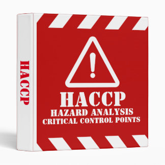 Red HACCP Hazard Analysis Binder
