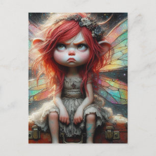 Red Hair Attitude Fairy  Postcard
