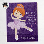 Red Hair Ballerina Jigsaw Puzzle<br><div class="desc">Personalize Multicultural Ballerina puzzle. Please check out more of my personalized Ballerina gifts.</div>