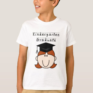 Red Hair GIrl Kindergarten Graduate  Tshirts