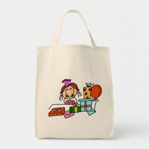 Red Hair Girl With Birthday Gifts T-shirts Tote Bag