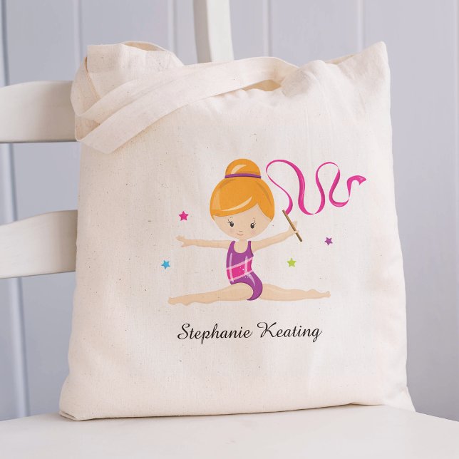 Red Hair Gymnast Personalized Tote Bag (Creator Uploaded)