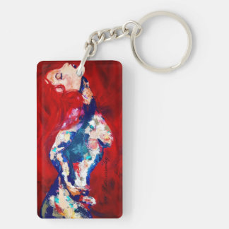 Red Hair Lady Key Chain