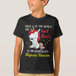 Red Hair Majestic Unicorn Funny Ginger Head Pride  T-Shirt