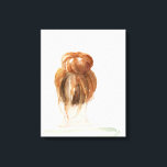 Red Hair Top Knot Bun Canvas Print<br><div class="desc">Top Knot Sailor Stripes II by Jennifer Paxton Parker. | 138996GG</div>