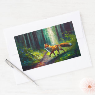 Red-haired beauty on the hunt, forest dwellers Sticker