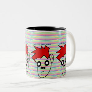 Red-Haired Character: Bold & Quirky Two-Tone Coffee Mug