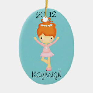 Red Haired Dancer Personalized Ornament