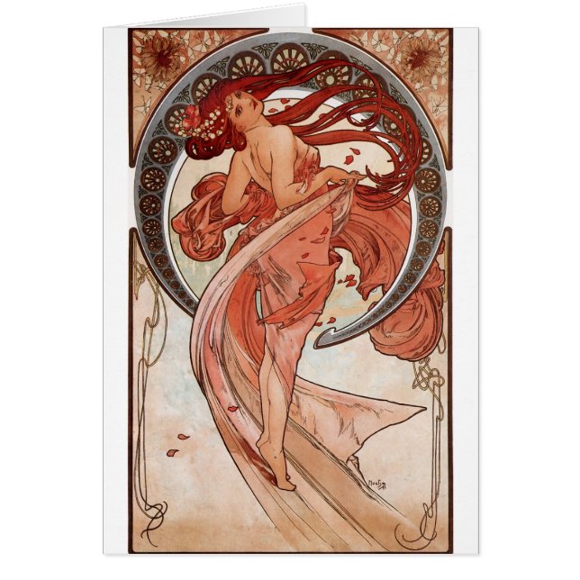 Red Haired Dancing Girl - Mucha (Front)