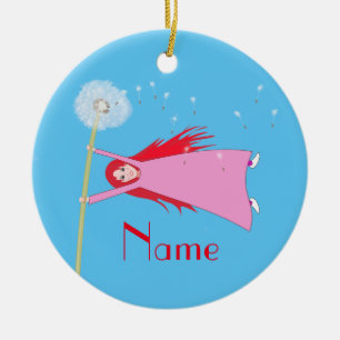 Red-haired Dandelion Girl Thunder_Cove Ceramic Ornament