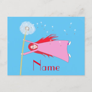 Red-haired Dandelion Girl Thunder_Cove Postcard