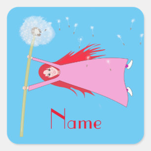 Red-haired Dandelion Girl Thunder_Cove Square Sticker