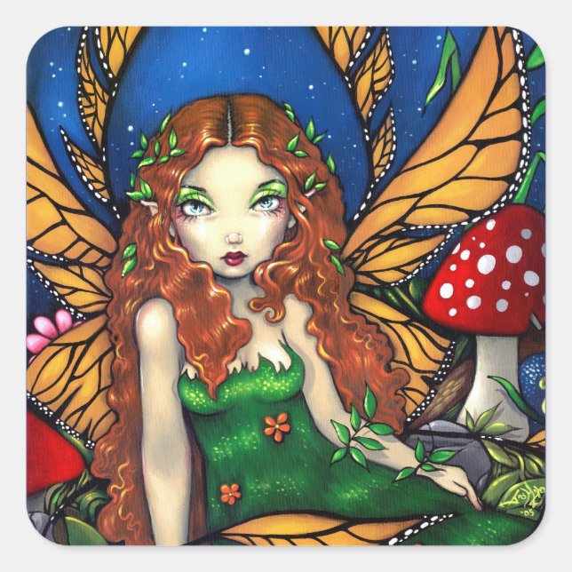 "Red Haired Fairy Queen" Sticker (Front)