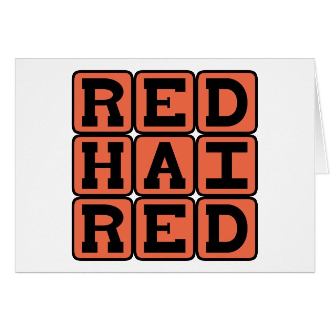 Red Haired, Ginger Redhead (Front Horizontal)