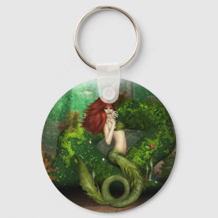 Red Haired Mermaid Keychain